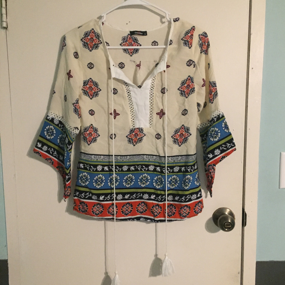 Floral Tie Front Top